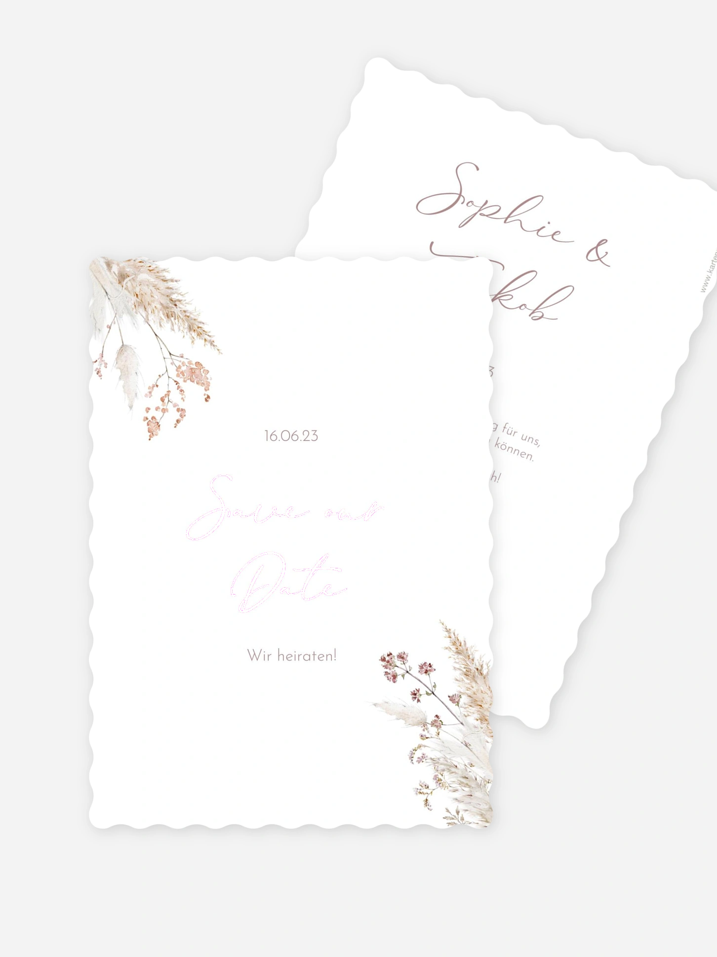 Save-the-Date Karte Petiole Grasses