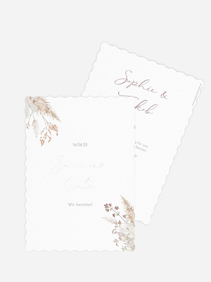 Save-the-Date Karte Petiole Grasses