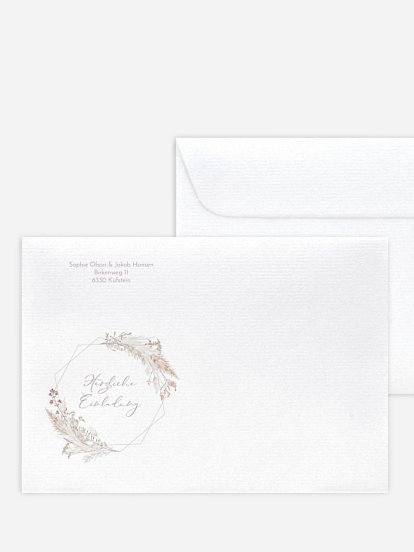 Briefumschlag mit Motiv Petiole Grasses