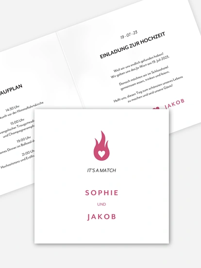 Hochzeitseinladung It's a Match