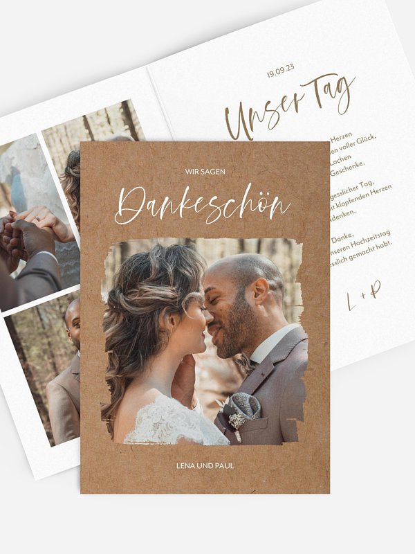 Dankeskarte Hochzeit Painted Picture