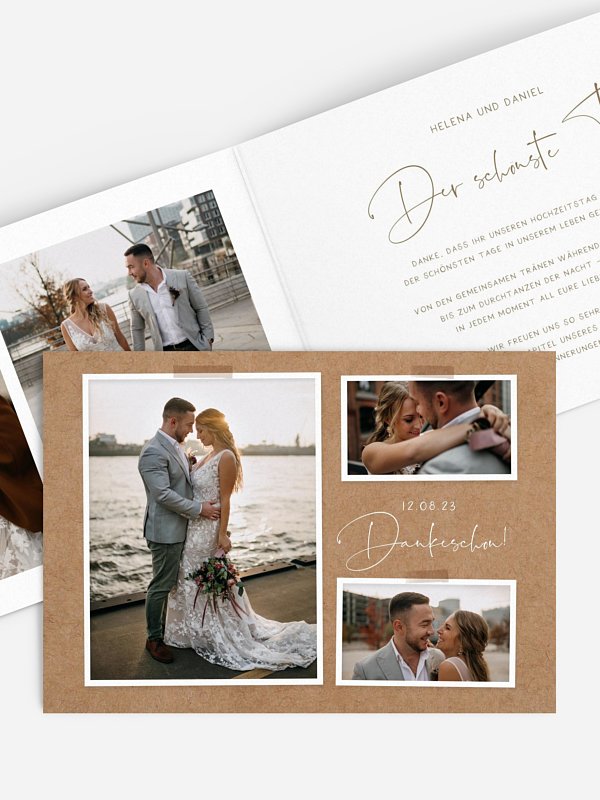 Dankeskarte Hochzeit Love Diary