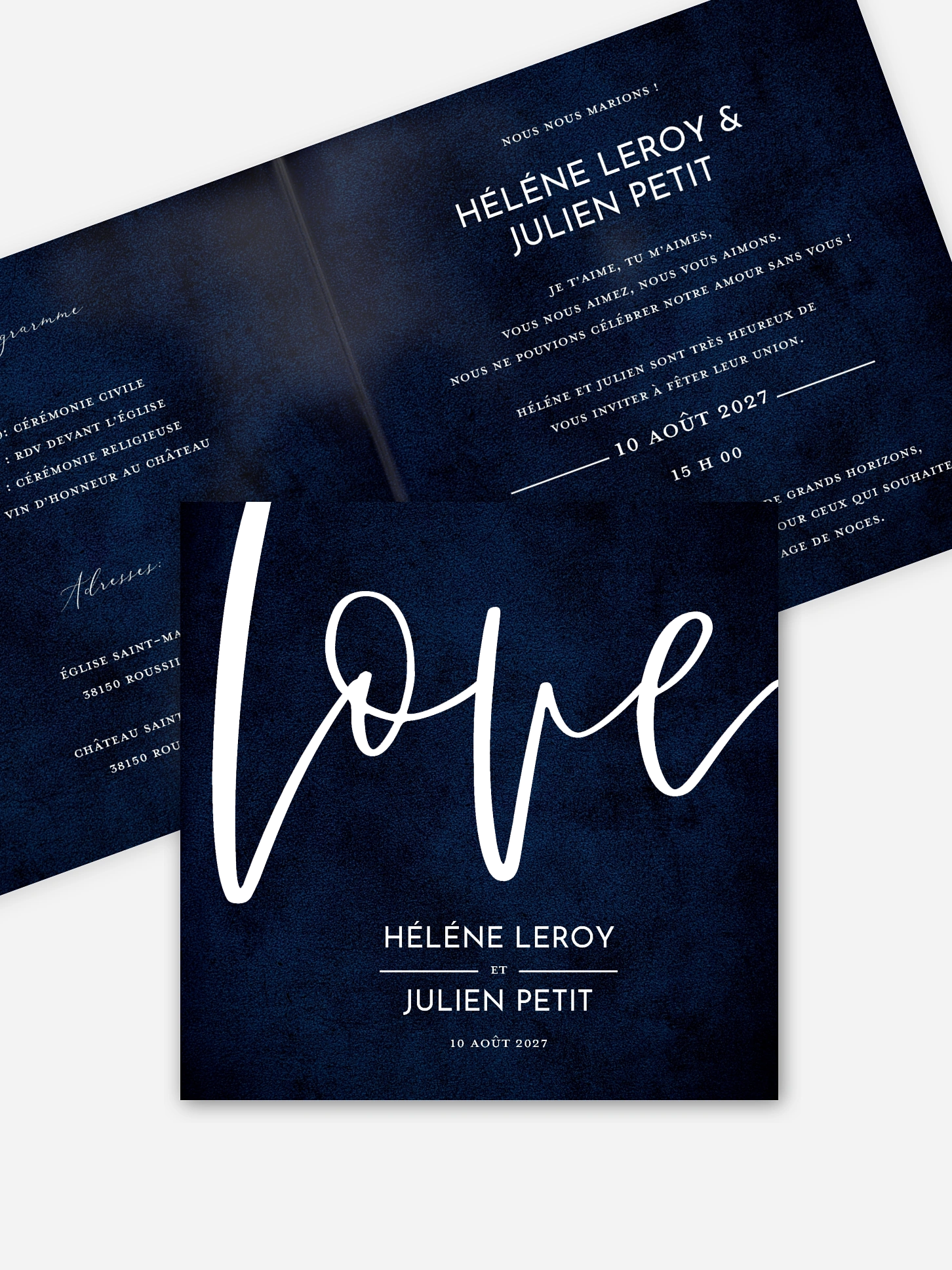 Faire-part de mariage Calligraphie Love