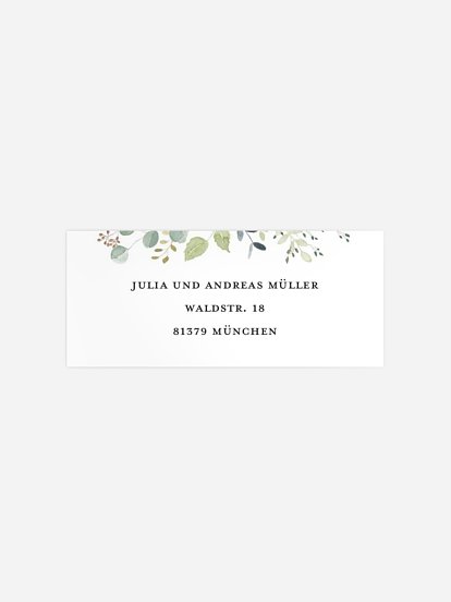 Absenderaufkleber Taufe Waldliebe