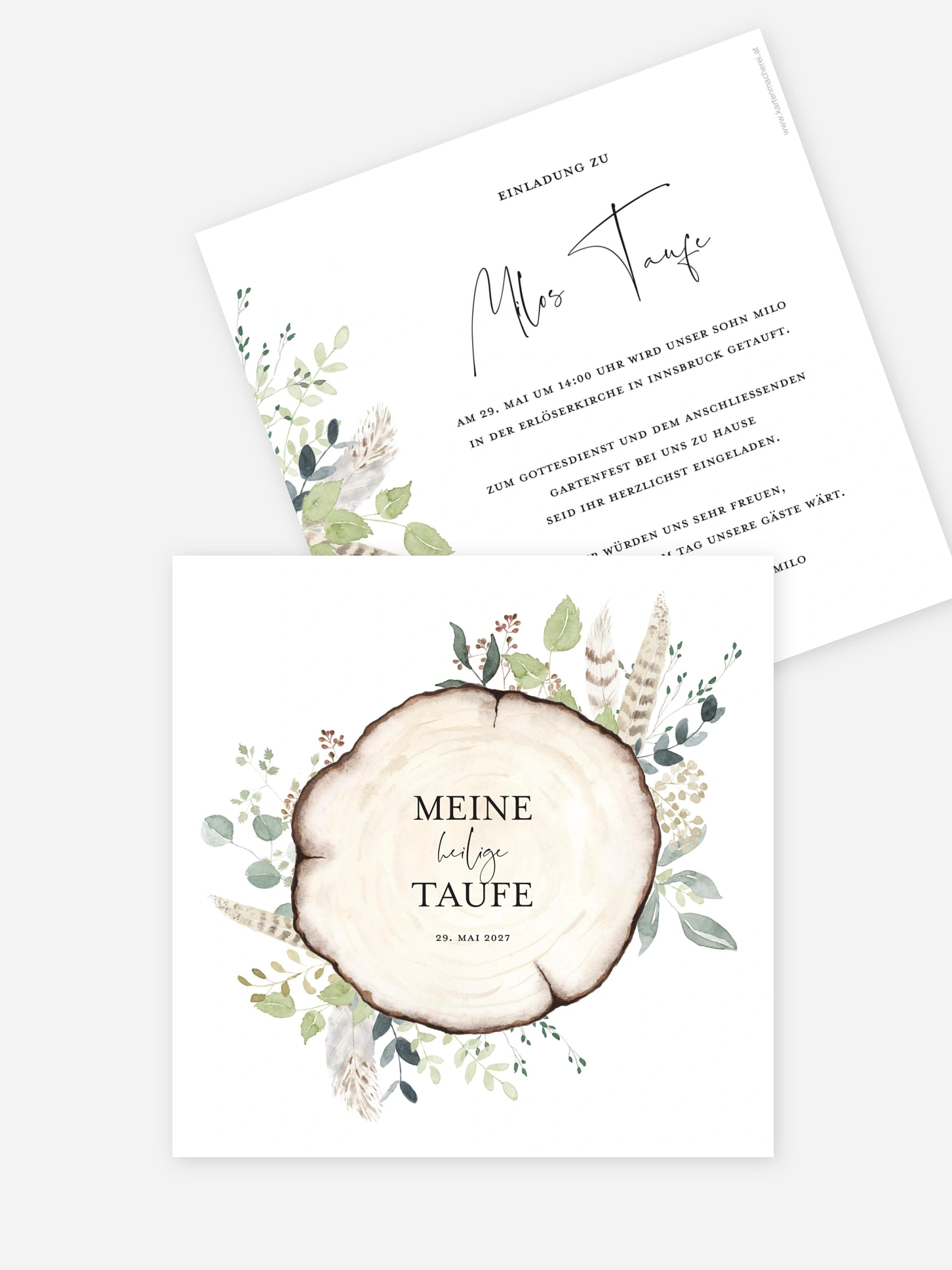 Taufeinladung Waldliebe