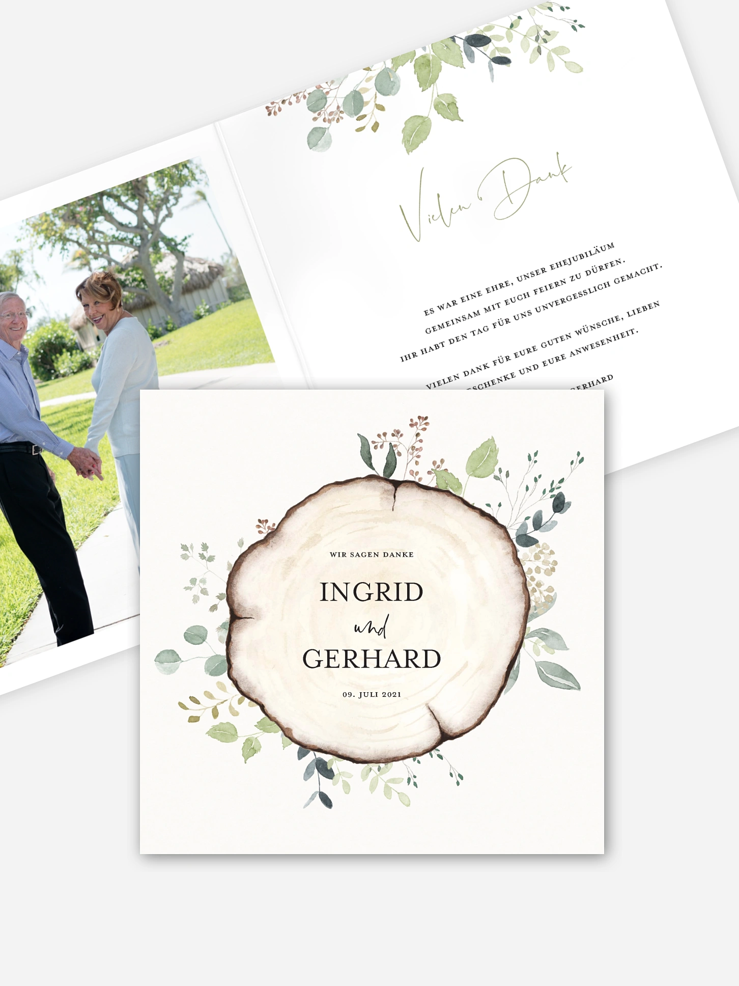 Danksagung zur Goldenen Hochzeit Waldliebe