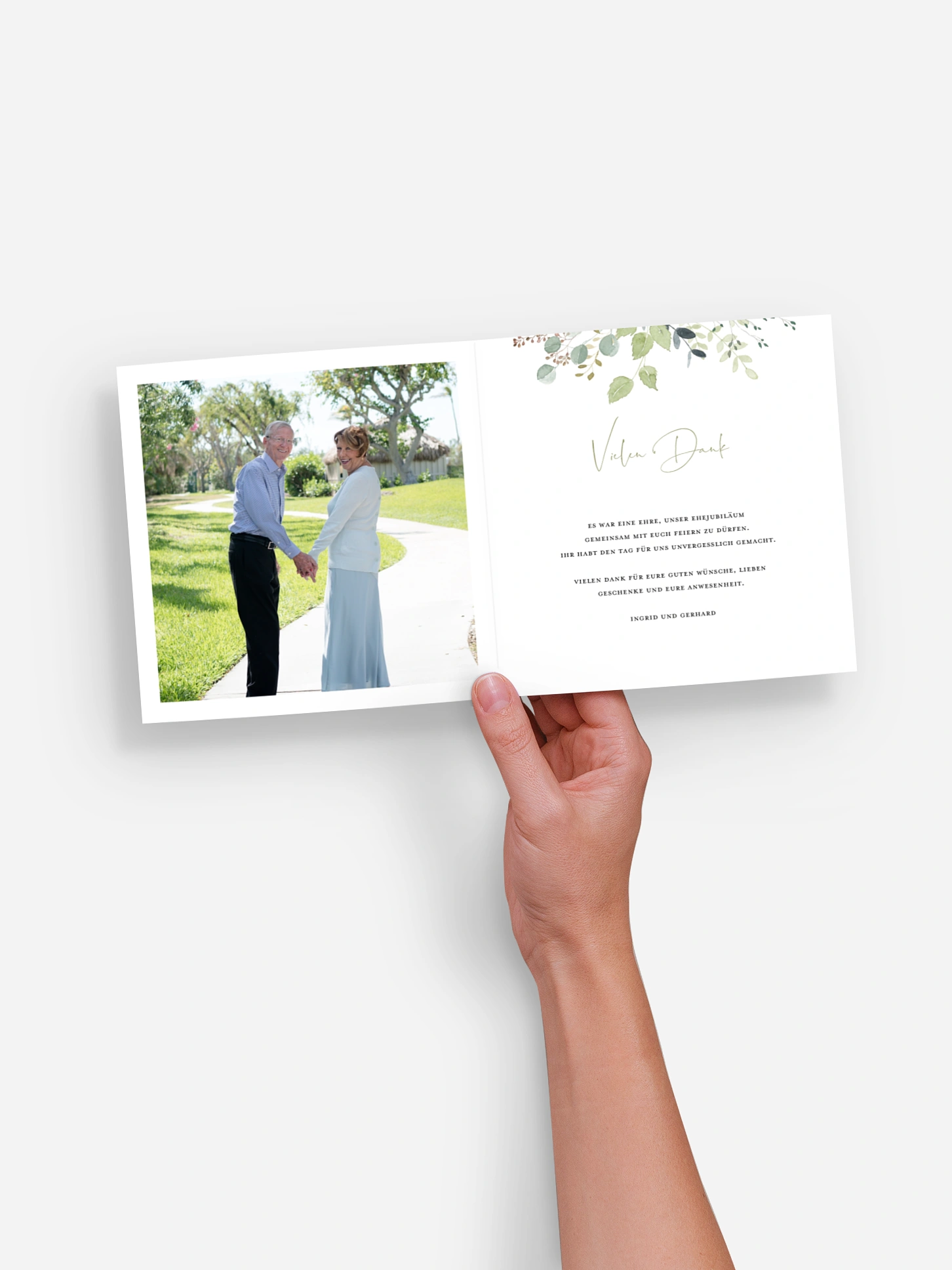 Danksagung zur Goldenen Hochzeit Waldliebe