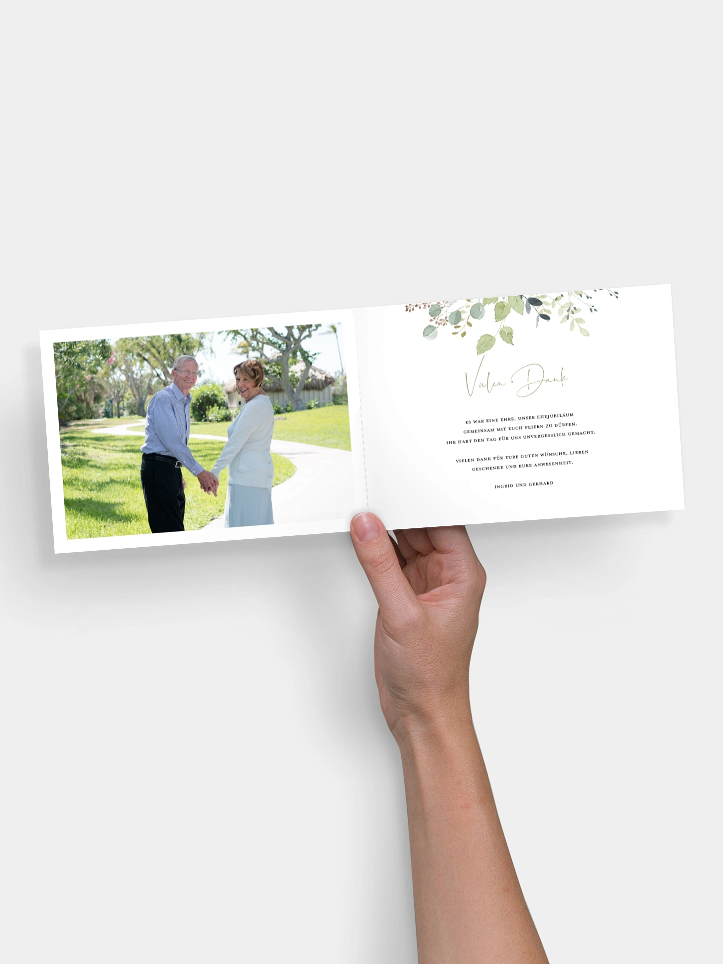 Danksagung zur Goldenen Hochzeit Waldliebe