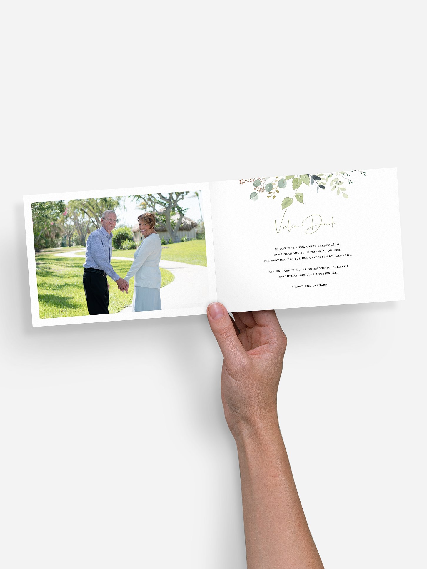 Danksagung zur Goldenen Hochzeit Waldliebe