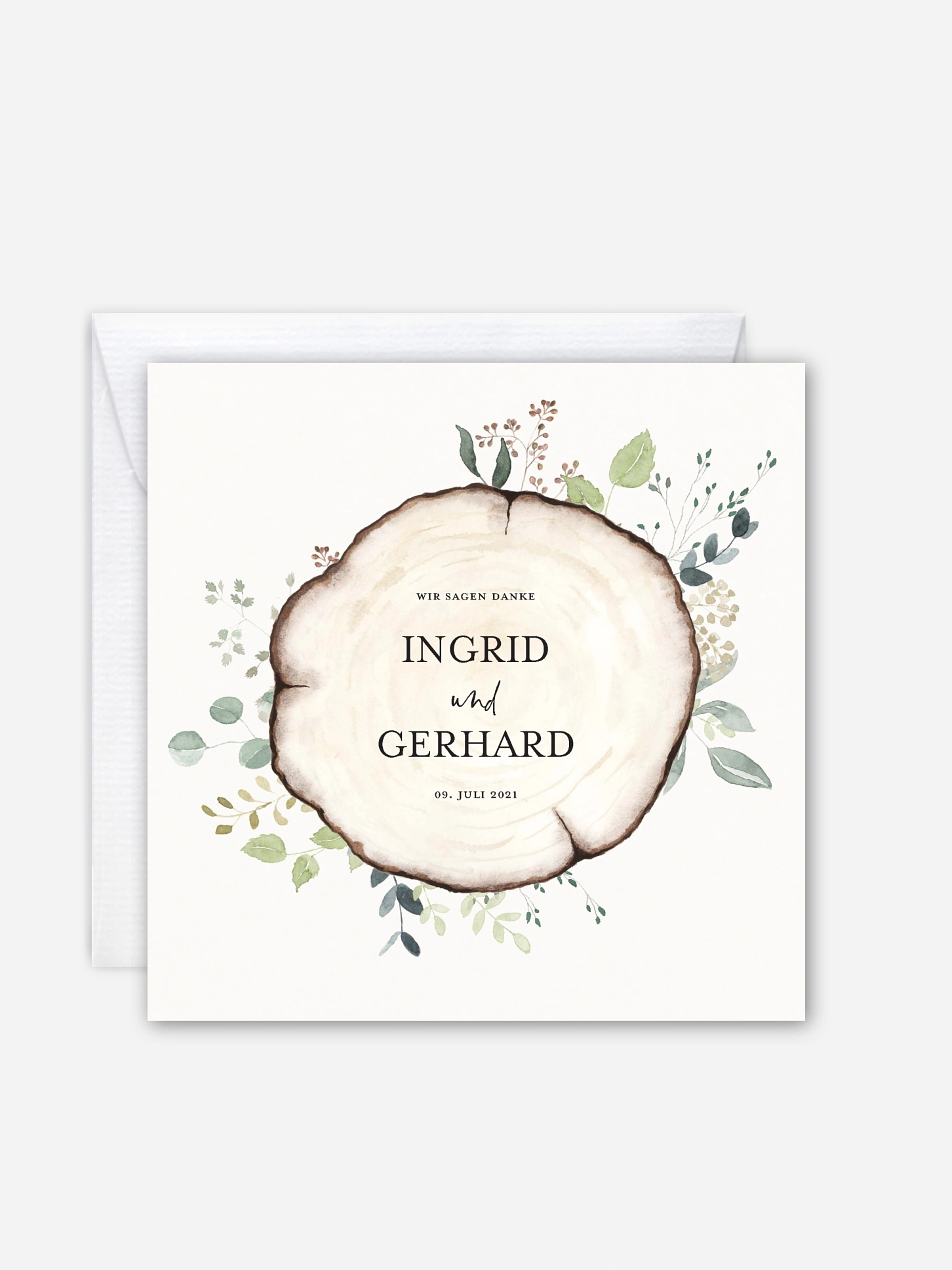 Danksagung zur Goldenen Hochzeit Waldliebe
