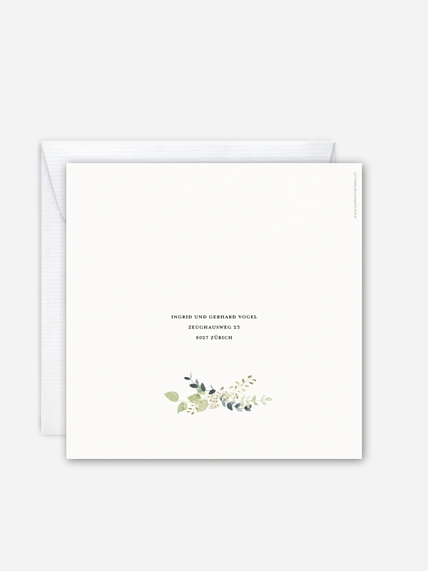 Danksagung zur Goldenen Hochzeit Waldliebe
