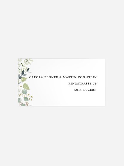 Empfängeraufkleber Taufe Waldliebe