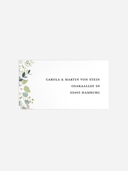 Empfängeraufkleber Taufe Waldliebe