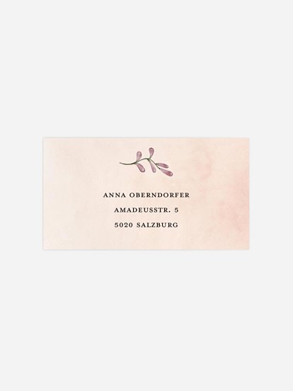 Empfängeraufkleber Geburtstag Green Garden