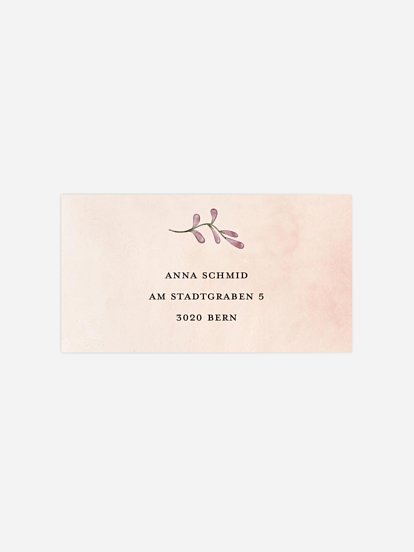 Empfängeraufkleber Geburtstag Green Garden