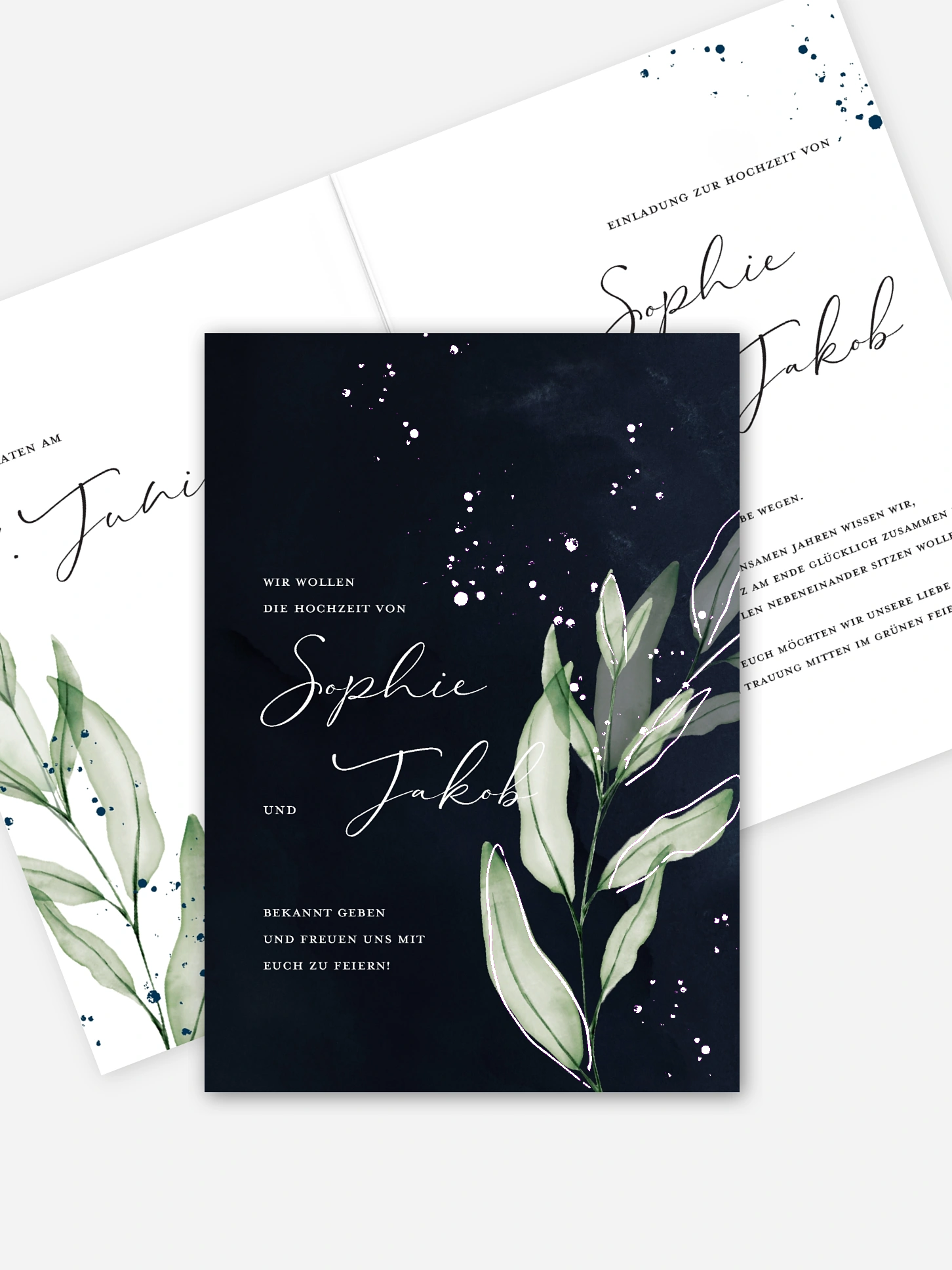 Hochzeitseinladung Wind Sparkle