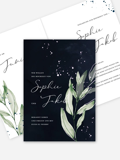 Hochzeitseinladung Wind Sparkle