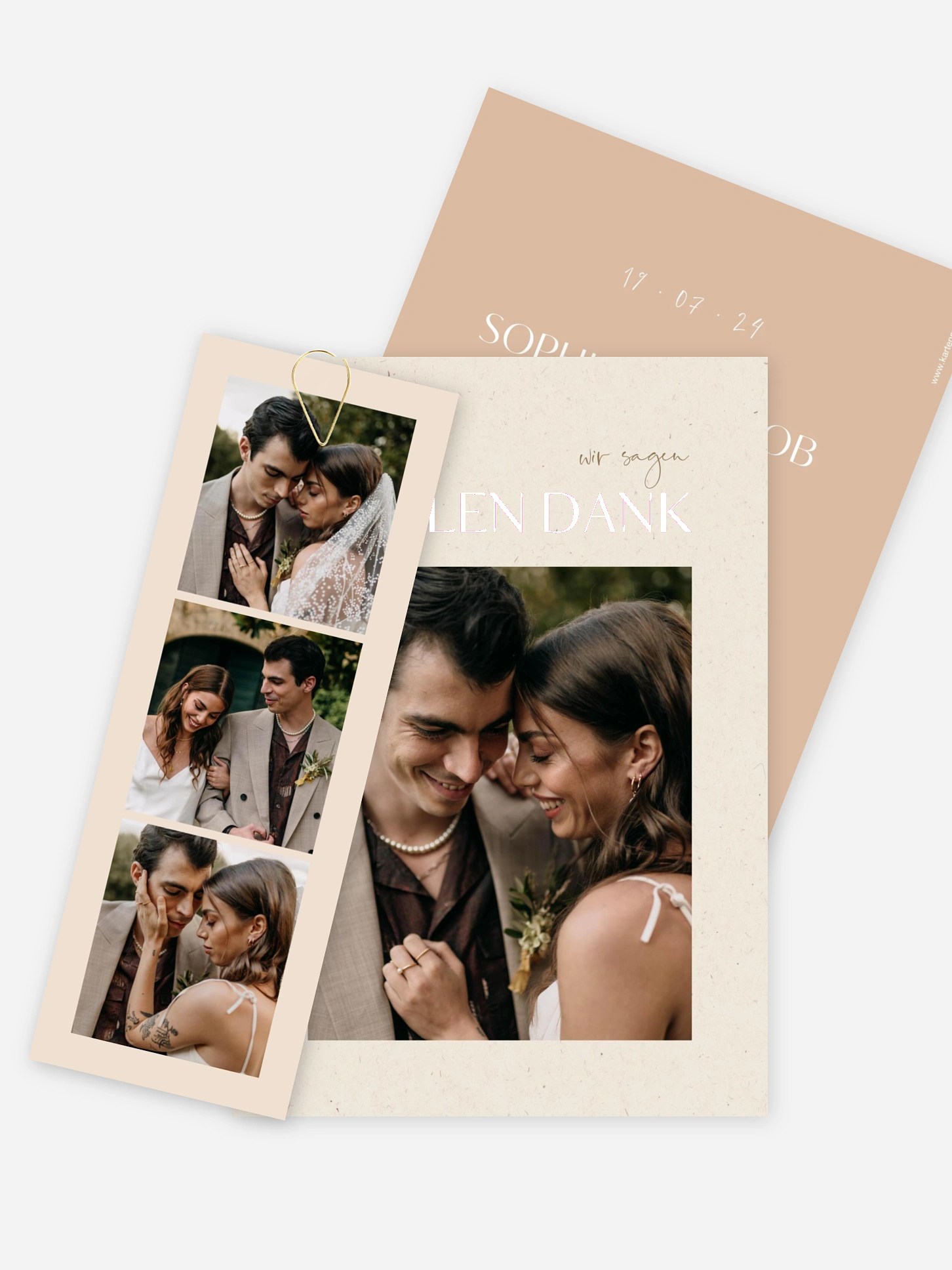 Dankeskarte Hochzeit Fall in Love