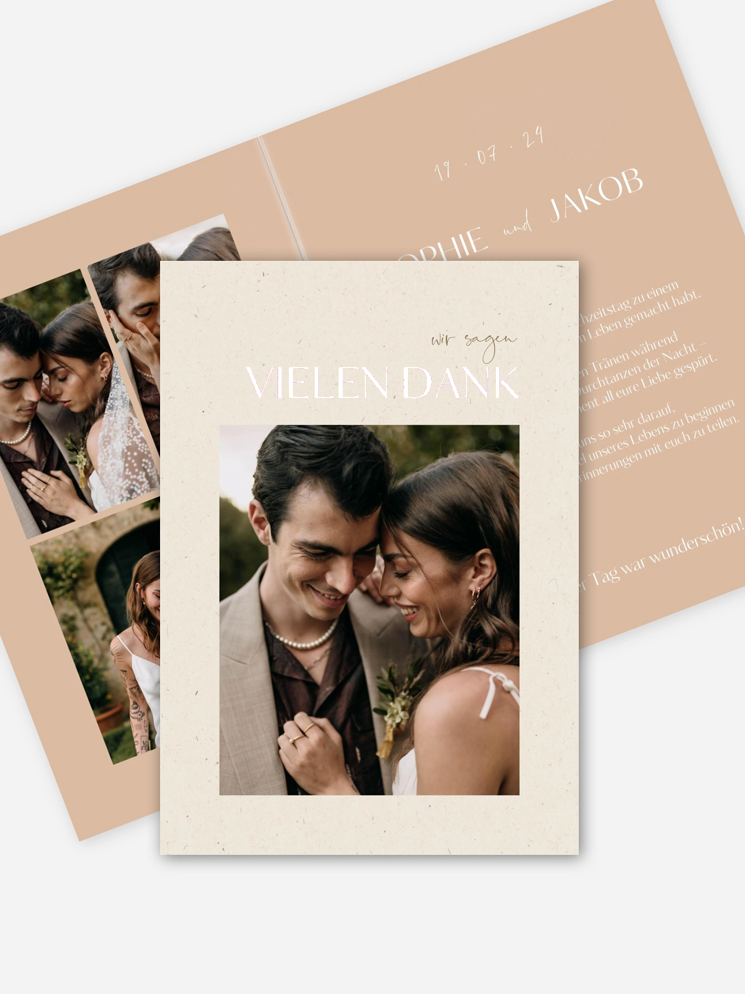 Dankeskarte Hochzeit Fall in Love