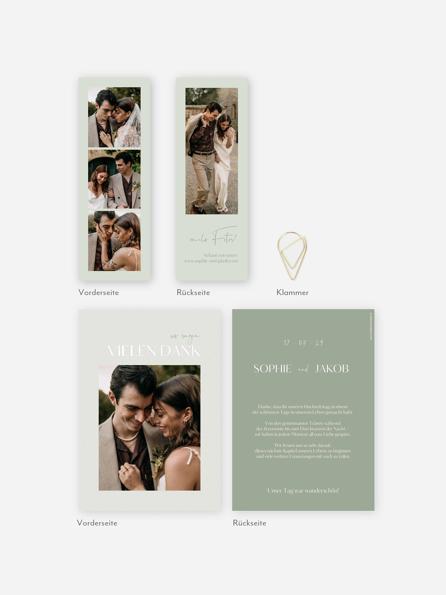 Dankeskarte Hochzeit Fall in Love