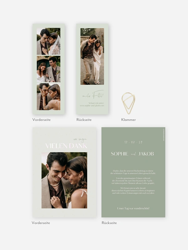 Dankeskarte Hochzeit Fall in Love