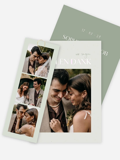 Dankeskarte Hochzeit Fall in Love