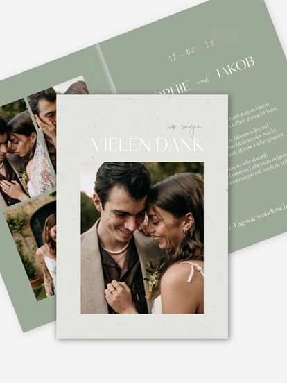 Dankeskarte Hochzeit Fall in Love