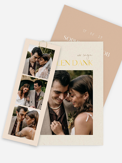 Dankeskarte Hochzeit Fall in Love