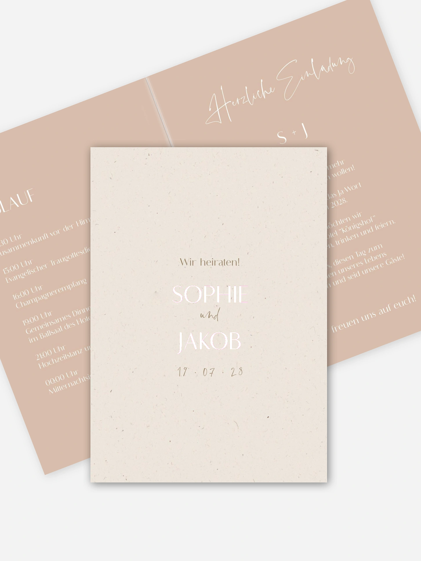 Hochzeitseinladung Fall in Love
