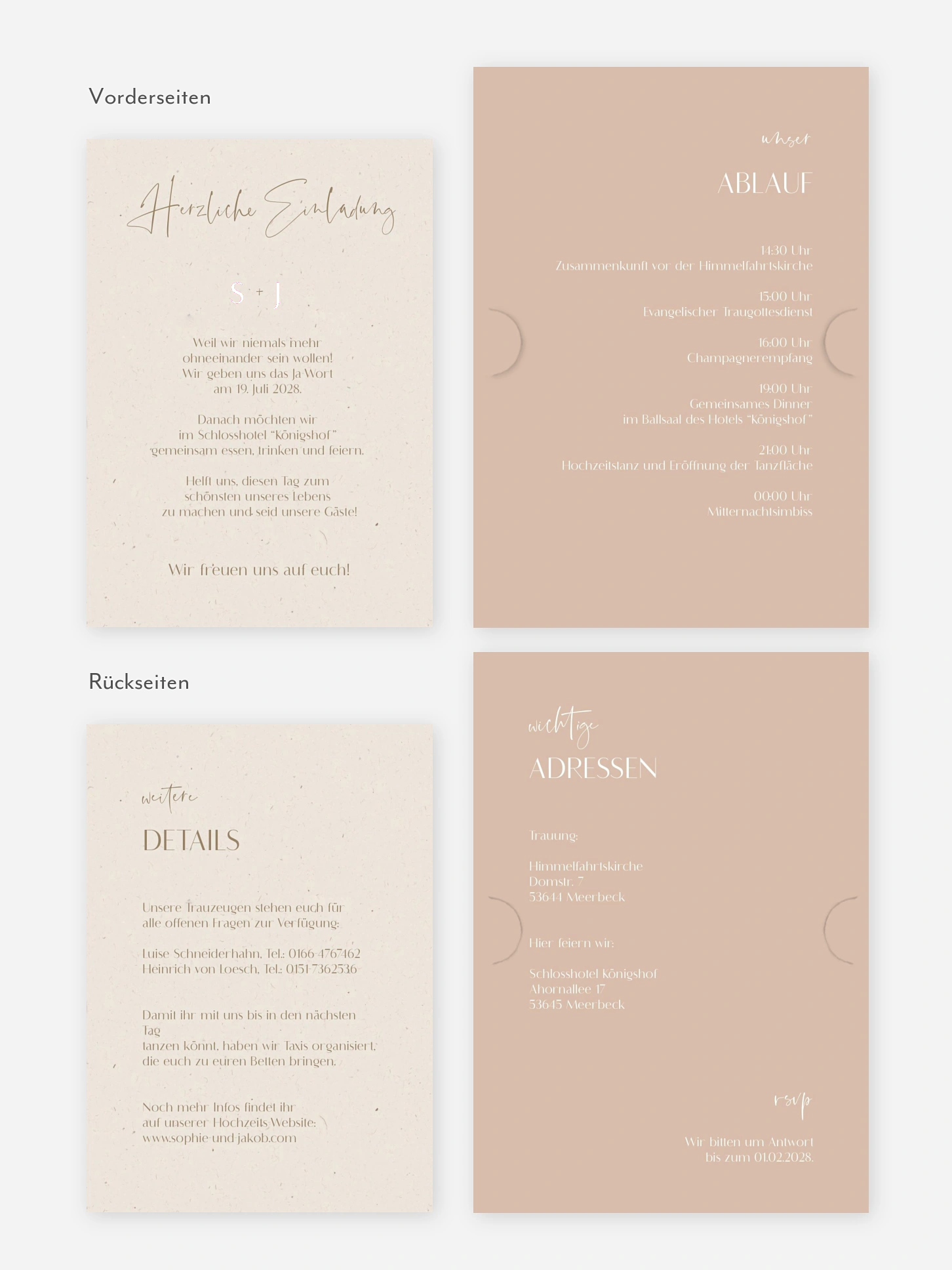 Hochzeitseinladung Fall in Love
