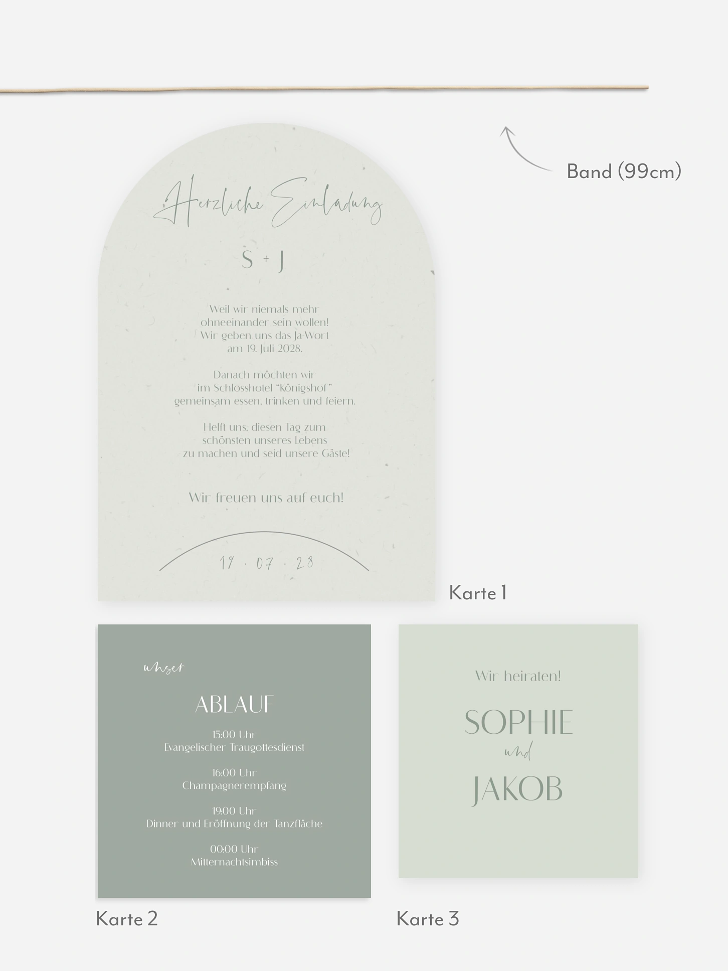 Hochzeitseinladung Fall in Love