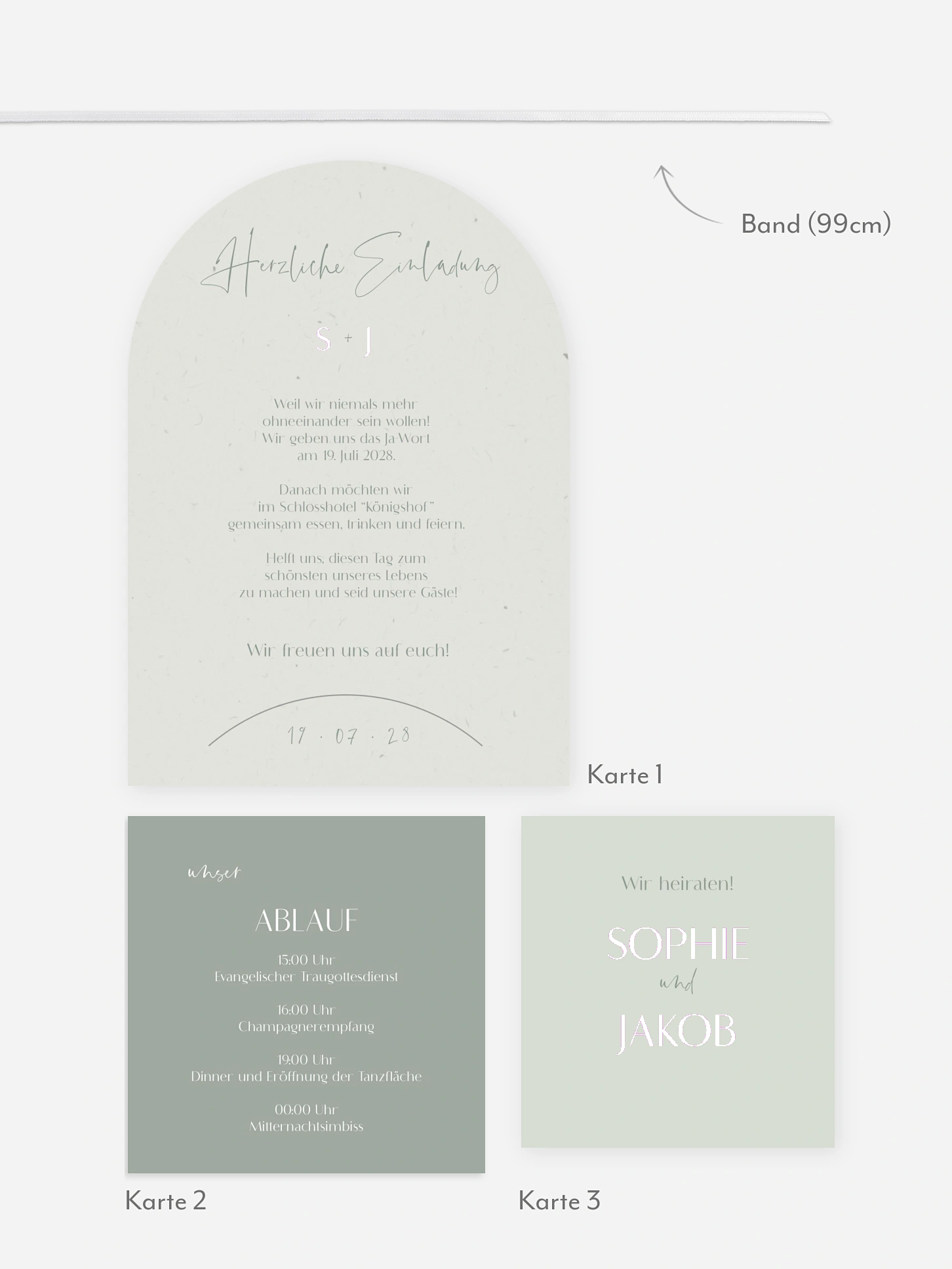 Hochzeitseinladung Fall in Love