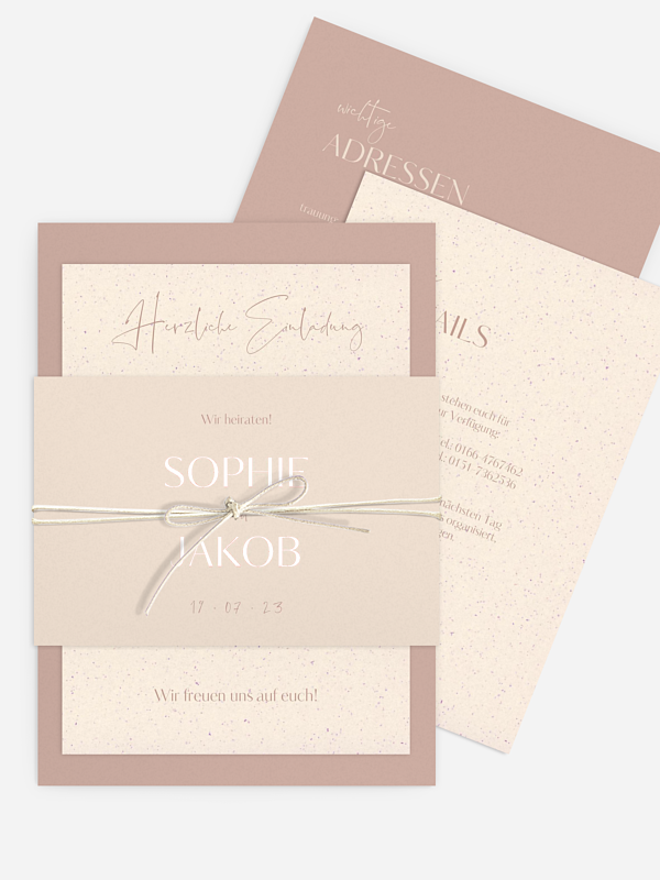 Hochzeitseinladung Fall in Love