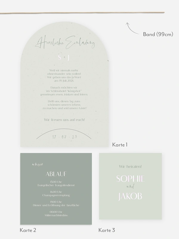 Hochzeitseinladung Fall in Love