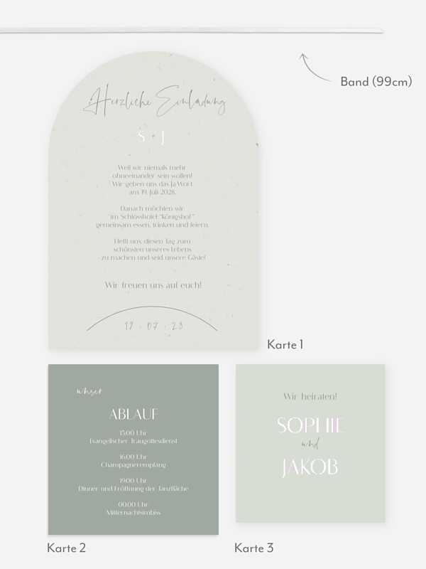 Hochzeitseinladung Fall in Love