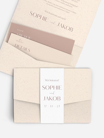 Hochzeitseinladung Fall in Love