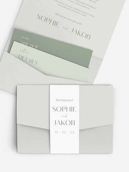 Hochzeitseinladung Fall in Love