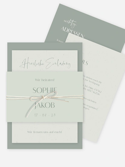 Hochzeitseinladung Fall in Love