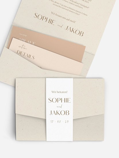 Hochzeitseinladung Fall in Love