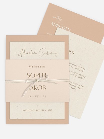 Hochzeitseinladung Fall in Love