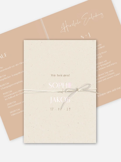 Hochzeitseinladung Fall in Love