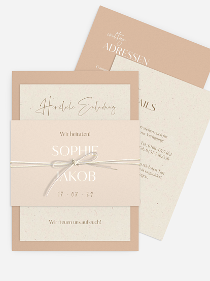 Hochzeitseinladung Fall in Love