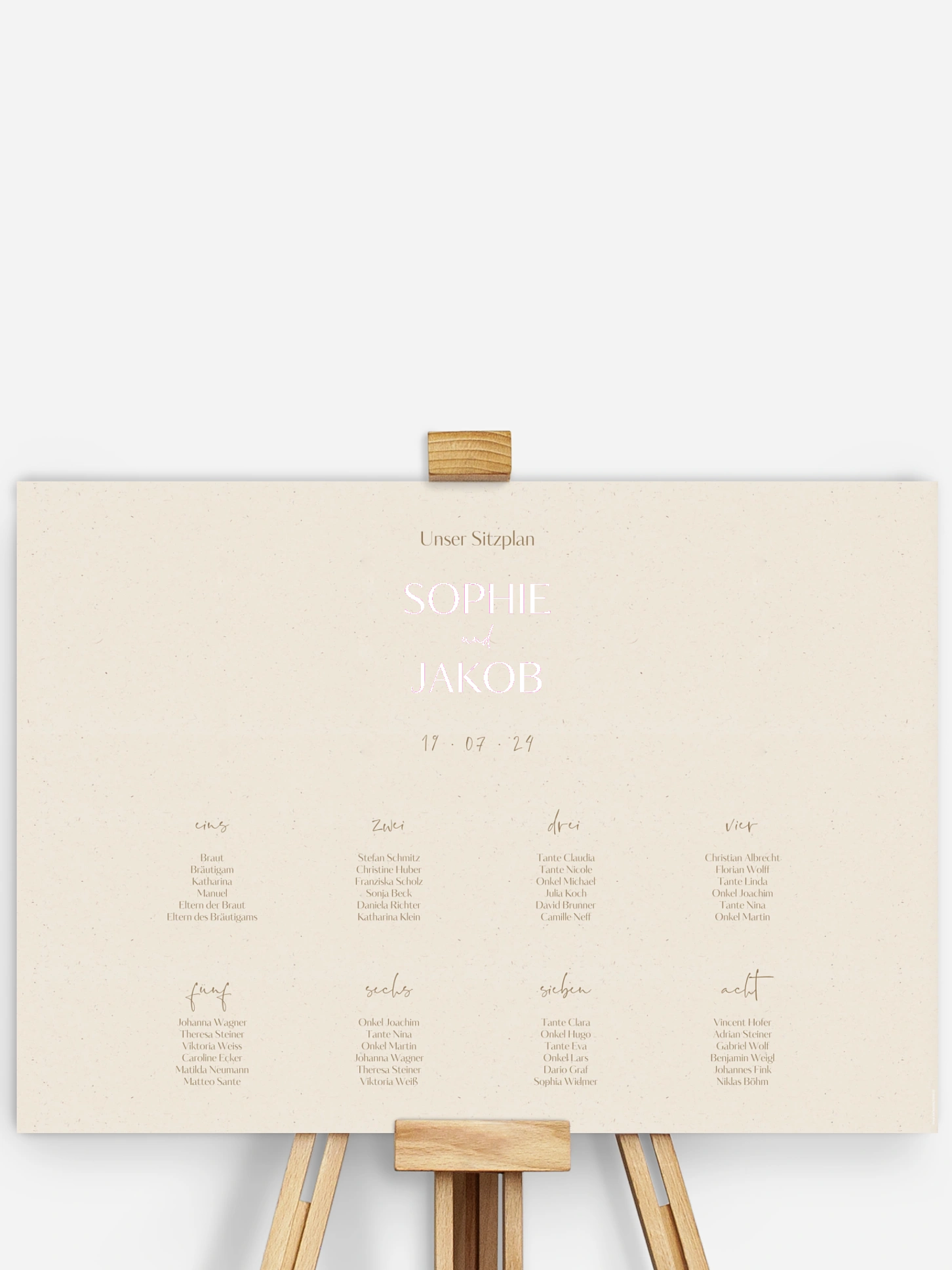 Sitzplan Plakat Fall in Love
