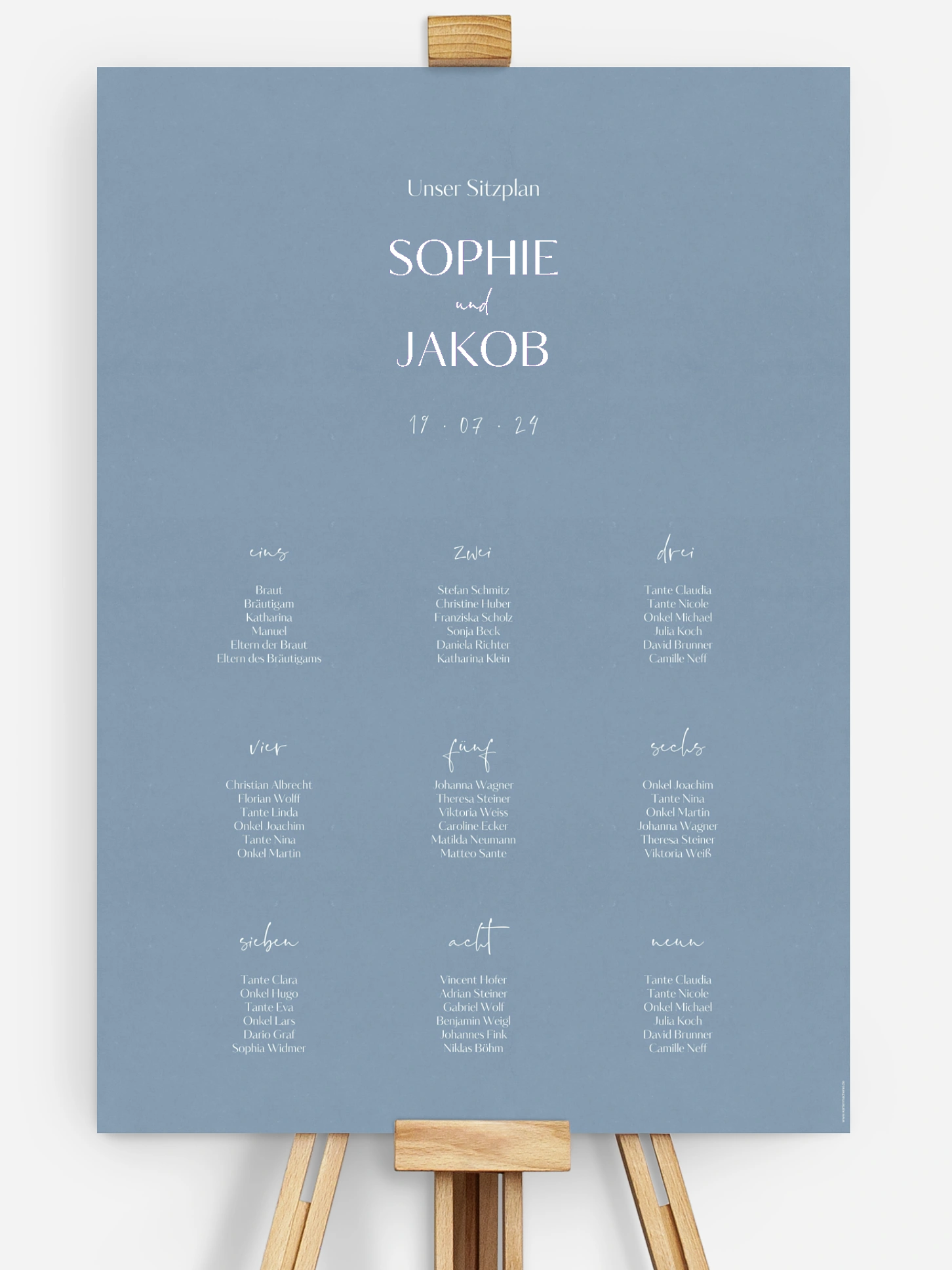 Sitzplan Plakat Fall in Love