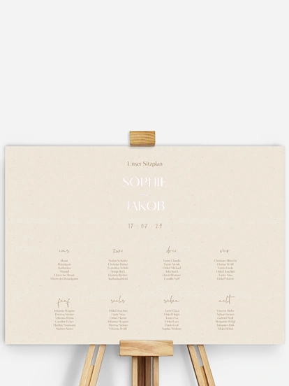 Sitzplan Plakat Fall in Love
