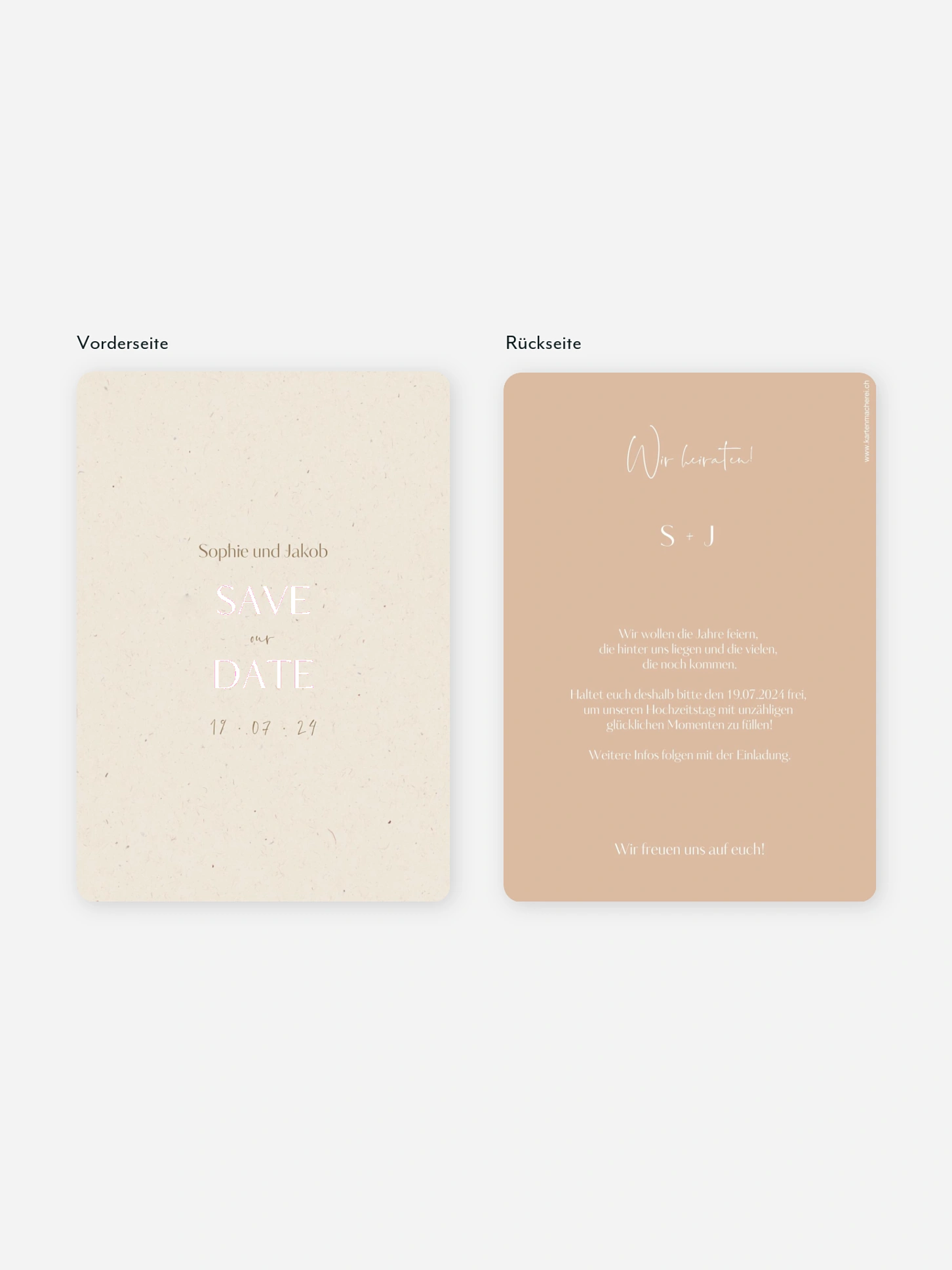Save-the-Date Karte Fall in Love