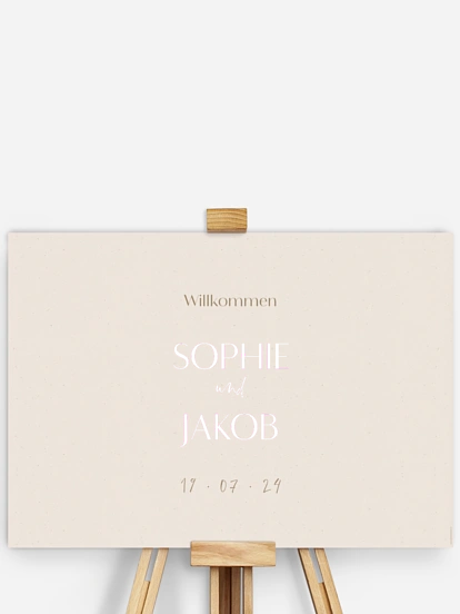 Willkommensschild Fall in Love