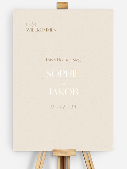 Willkommensschild Fall in Love