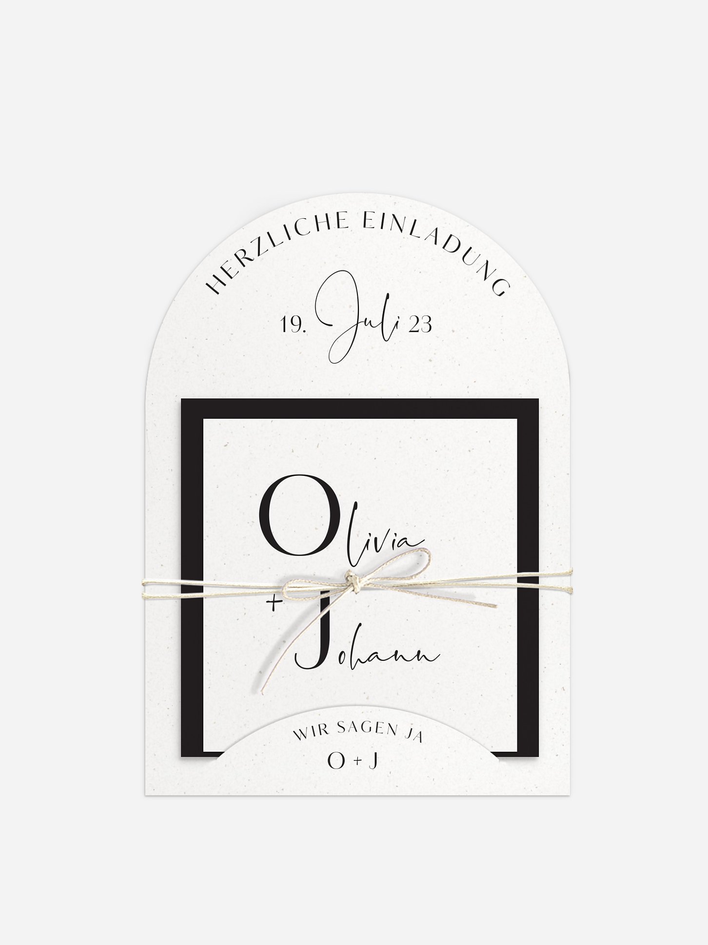 Hochzeitseinladung Initials