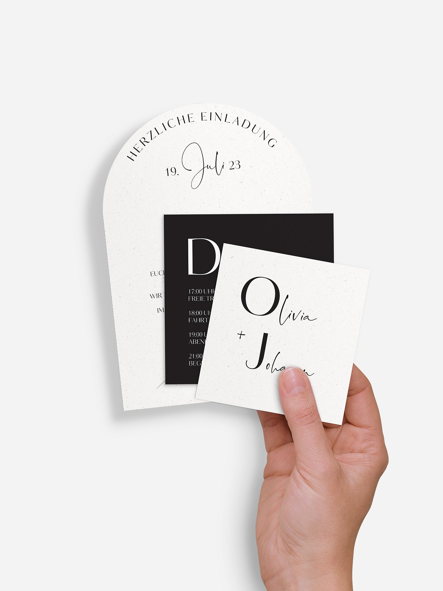 Hochzeitseinladung Initials